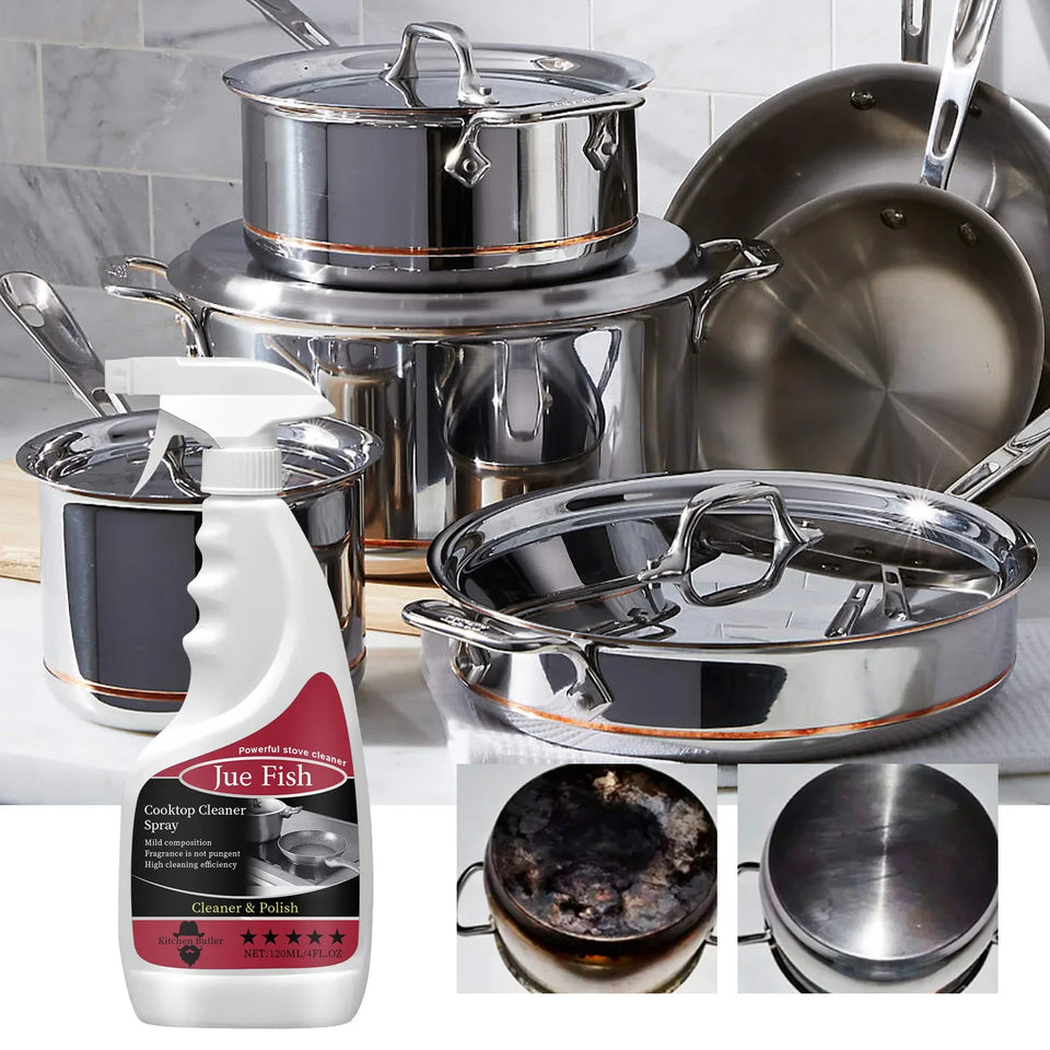 Heavy Grease Grime Cleaner Pot Pan Black Scale Removal Oven Oil Stain Cleaning Kitchenware Decontamination Cooktop Cleaner Spray