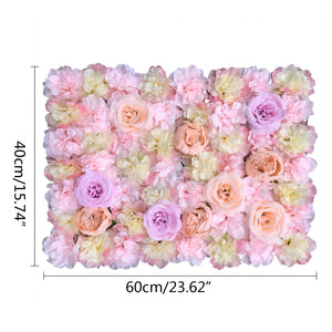 Artificial Wall Panels Flower Wall Mat Silk Flower Panels for Outdoor Garden Backyard Fence Privacy Screen and Indoor Wall Decor