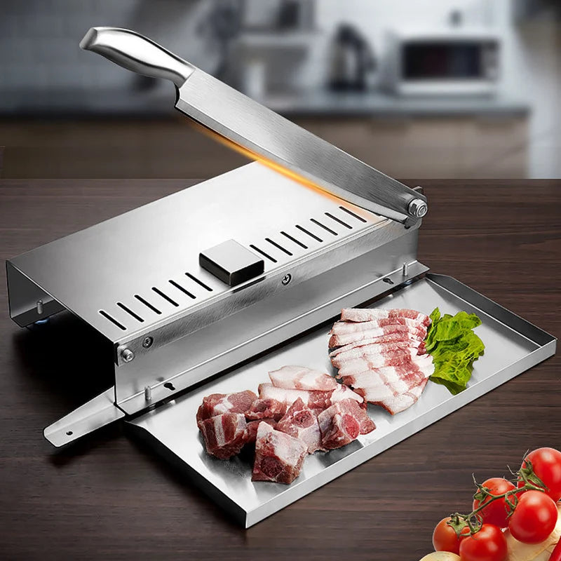 Commercial Slicer Frozen Meat  Bone Cutting Machine Minced Lamb Bone Meat Cutter Chicken Duck Fish Rib Lamb Cutting Kitchen Tool