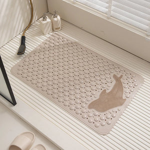 Washable Shower Bathroom Mat Massage Clean Feet Bathroom Non-slip PVC Bath Mat