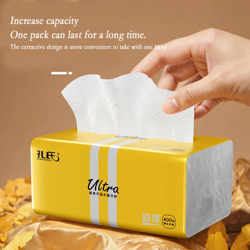 24 Large Packs Of Toilet Paper Can Be Wet Water Pliable Log Affordable Pack Of Facial Tissues Napkins 5 Layer Thickened Embossed