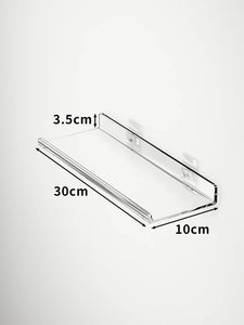 Acrylic Storage Rack Wall Panel No Need To Drill Holes, Bathroom, Bathroom, Kitchen Storage Rack, Organic Glass Strong Sticker