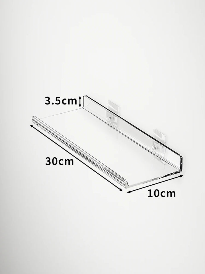 Acrylic Storage Rack Wall Panel No Need To Drill Holes, Bathroom, Bathroom, Kitchen Storage Rack, Organic Glass Strong Sticker