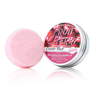 Nature Plant Fruit cherry Solid Shampoo Refreshing Lemon Aloe Vegan Soap Skin Oil Control Dandruff Shampoo Bar