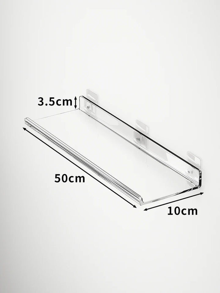 Acrylic Storage Rack Wall Panel No Need To Drill Holes, Bathroom, Bathroom, Kitchen Storage Rack, Organic Glass Strong Sticker