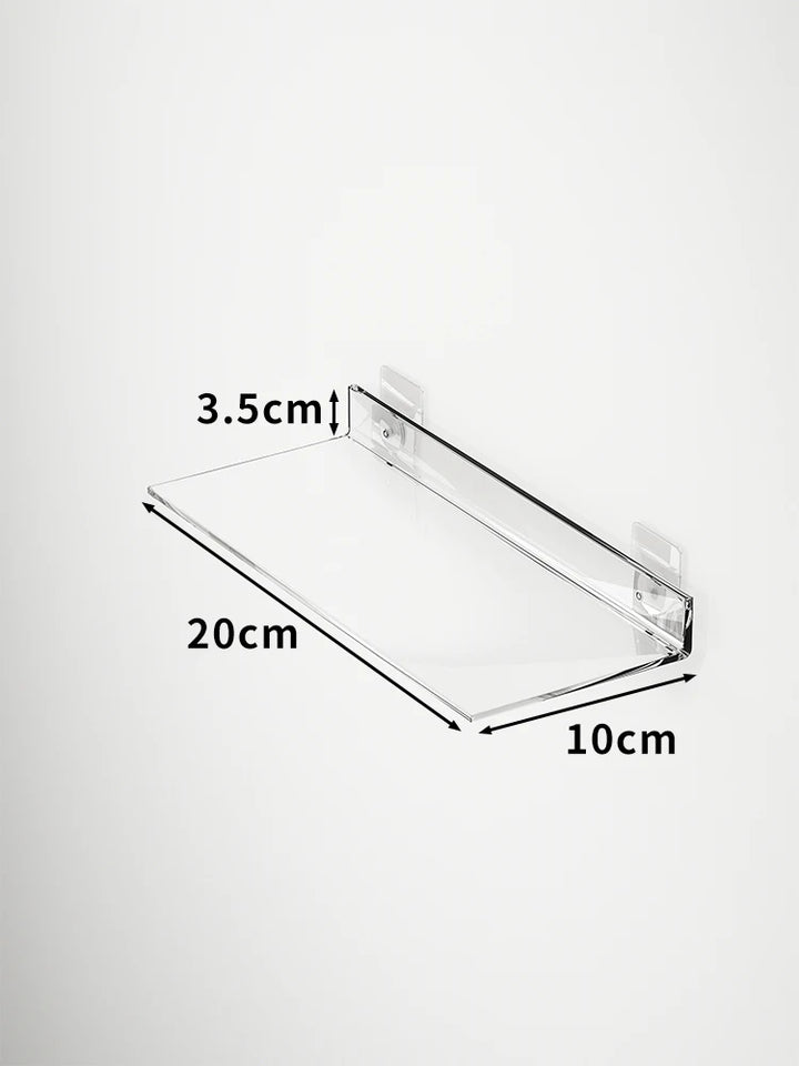 Acrylic Storage Rack Wall Panel No Need To Drill Holes, Bathroom, Bathroom, Kitchen Storage Rack, Organic Glass Strong Sticker