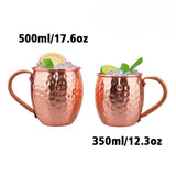 350/550ML Moscow Wine Glass Mule Mug Pure Copper Cocktail Cup Creative Hammer Point Texture Bar Beer Cold Drink Glasses
