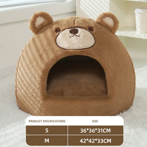 HOOPET Cats House Dogs Bed Indoor Sleeping Bed Soft Cat Cave Winter Warm Kitten Nest Puppy Kennel Pet Products