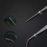 Stainless Steel Aquarium Tweezers Set (27/38/48cm) - Curved Aquascaping Tools for Plants & Feeding, Fish Tank Maintenance Kit