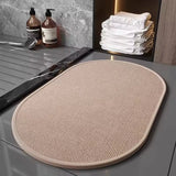 8mm Quick Dry Braided Standing Rug Bathroom Door Mat Water Absorbent Shower Non-slip Bath Mat