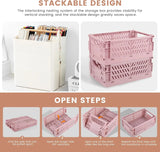 3 Pack Craft Organizers and Storage Set Portable Plastic Art Caddy with Handle & 2 Foldable Art Supply Storage Box Art Bin Craft