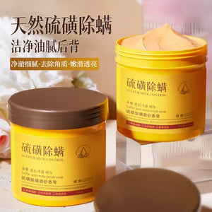 500g Sulfur Mite Removal Scrub Exfoliating Dead Skin Bath Cleanser Mud Scrub Body Wash Sulfur Mud