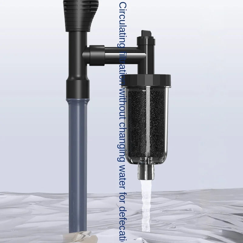 BO series fish tank low water level water changer electric submersible pump aquarium toilet suction device to clean fish feces.