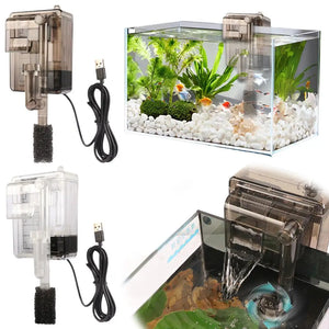 Fish Tank Filter Water Pumps External Hang Up Filter For Aquarium Filter Oxygen Submersible Water Purifier Suspended Filter