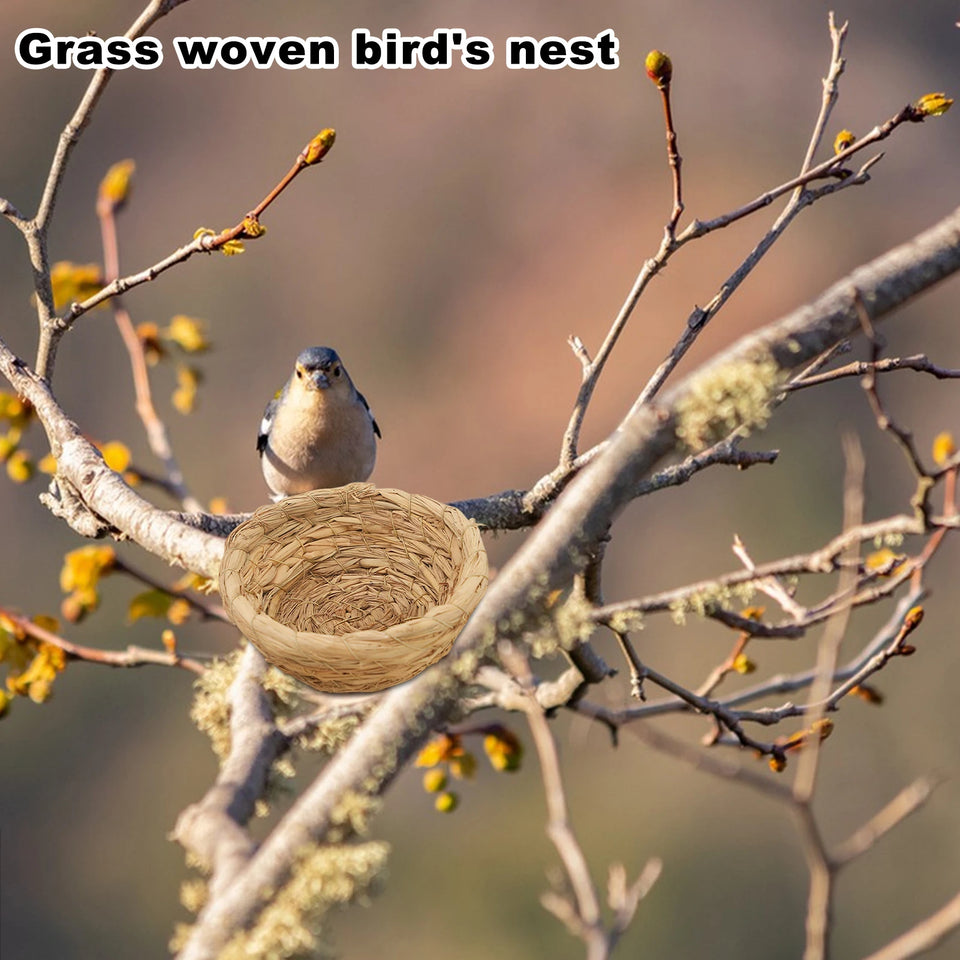 Birds Nest Straw Breathable Manual Bird Cage Bedding For Parakeets Interests Natural Fiber Simulation Birdhouse Resting Breeding