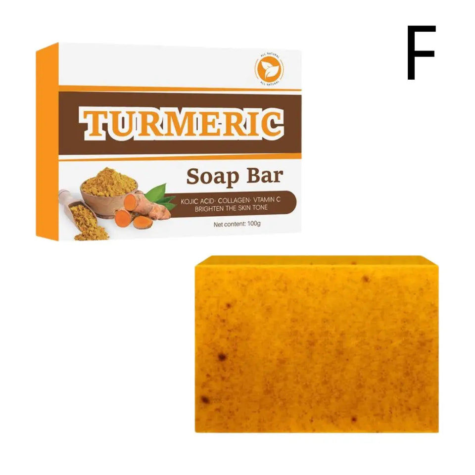Turmeric Soap & Kojic Acid Soap Body And Facial Cleaning Handmade Soap For Dark Skin Glowing Even Skin Tone Tender Skin Care