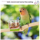【N】Parrot Food Bowl Feeder Cup With Clip Small Pet Bird Feeder Water Bowl Bird Cage Feeder Pet Feeding Basin Bracket Accessories