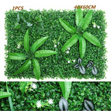 Green Artificial Plants Wall Panel Plastic Outdoor Lawns Fake Flowers Decor  Wedding Backdrop Party Garden Grass Flower Wall