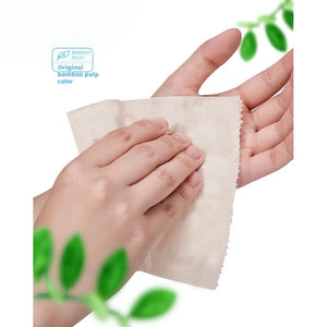 40 packs of four layer thick bamboo pulp natural color toilet paper napkins, 240 sheets of toilet paper for home use