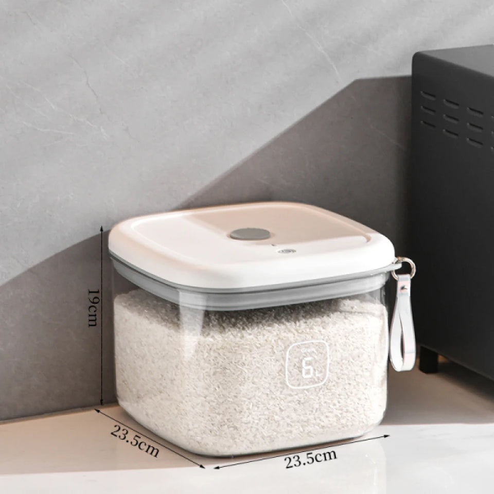 6L/12LSealed Rice Bucket Flour Storage Box Large Capacity Pet Grain Storage Bucket Cat Grain Bucket Miscellaneous Grain Rice Jar