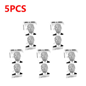 1-5PCS Roll Tissue Joke Fun Paper Tissue Gag Gift Non-fading Nontoxic Dustless Prank Creative Bathroom Toilet Roll Tissue