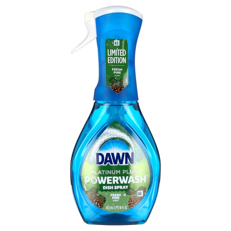 Powerwash Dish Spray Pine Scent Holiday Cleaner 99% Grease Removal Festive Kitchen Essential Fast Cleaning Solution