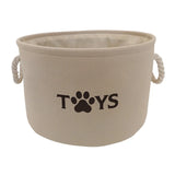 Round Pet Toy Basket Cat Dog Toys Storage Box Foldable Clothes Storage Basket with Handle Pet Supplies Dog Accessories