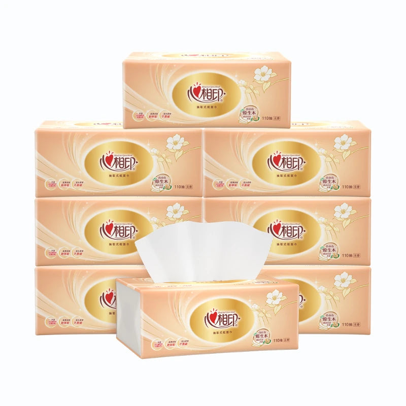 1 piece 6 packs; Heart Printing Paper; Kleenex; Tissue Paper; Household Toilet Paper; Napkin; Wet And Dry Dual-use Toilet Paper