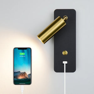 Indoor Led wall lamps 7W with USB Charge Wall Lamp Bedroom Living room Nordic Modern Wall Light Aisle with switch Wall sconce
