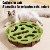 Interactive Cat Puzzle Box Toy with Bell - Felt Maze Game for Mental Stimulation, Enrichment, Scratching Exercise for Indoor Cat