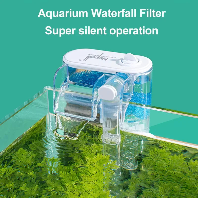 Fish Tank Filter small circulation Pump3in 1 Water Purification WaterfallOxygenation Silent Household wallMounted