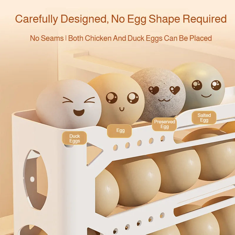 Food Grade Egg Organizer Compartmentalized Refrigerator Fresh Storage Fresh Egg Organizer