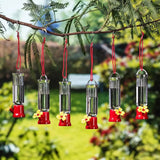 1Pc Portable Bird Water Feeders With Hanging Wires Transparent Plastic Leak-proof Hummingbird Feeding Bottle Bird Supplies