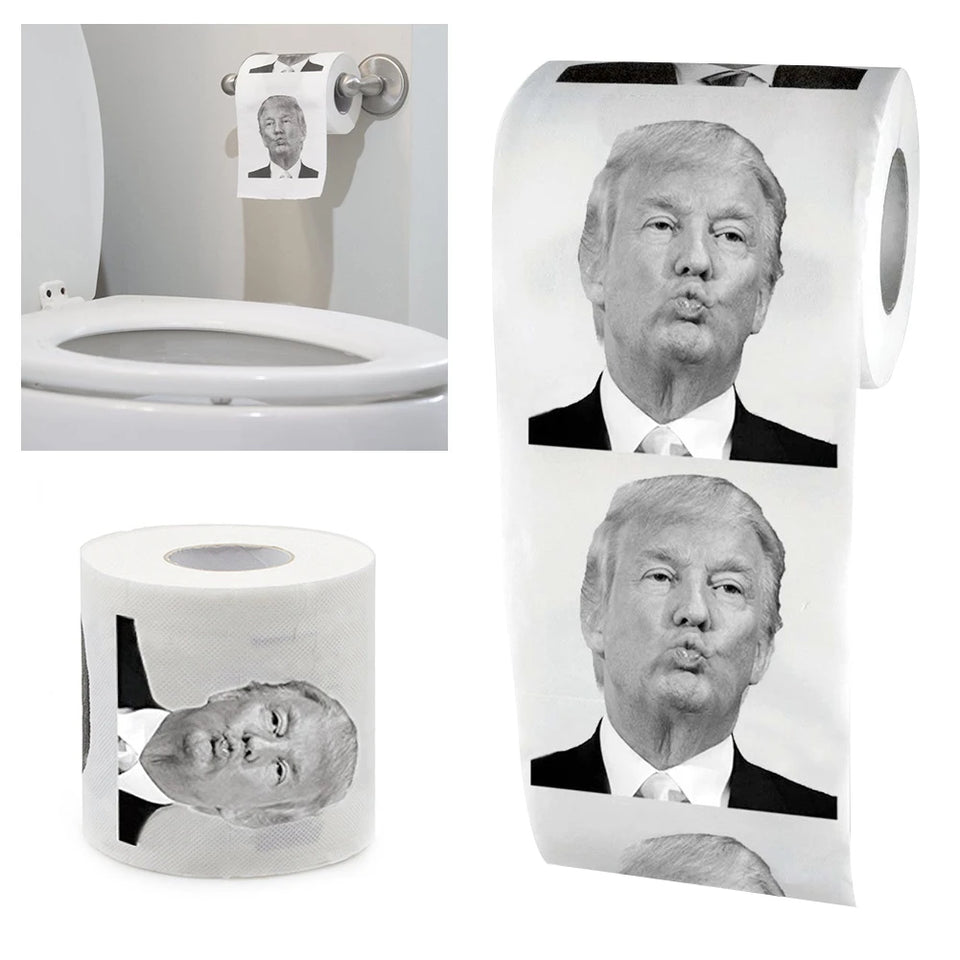 1-5PCS Roll Tissue Joke Fun Paper Tissue Gag Gift Non-fading Nontoxic Dustless Prank Creative Bathroom Toilet Roll Tissue