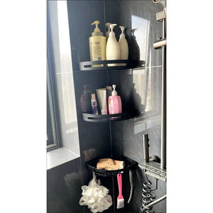 3/2/1 PCS Strong Adhesive No Drill Shower Shelf Storage Upgraded Waterproof Bathroom Organizer Shampoo & Towel Holder Wall Mount