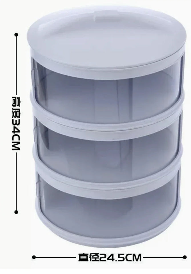 Anti Fly Vegetable Cover Food Insulation Covers 3/4/5 Layer Transparent Stackable Dustproof Leftovers Food Storage Box Container