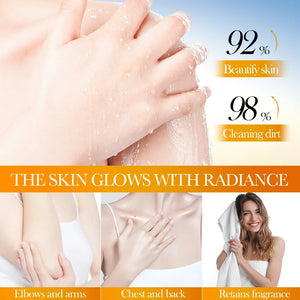 Turmeric Scrub Shower Gel 520ml Niacinamide Cleansing Lightening Dark Underarm Leg Body Cleansers Brightening body Tender Skin