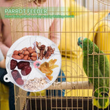 1pc Acrylic Interactive Parrot Toy Rotating Treat Dispenser for Pet Parrot Bird Cage Decoration Mental Stimulation Entertainment