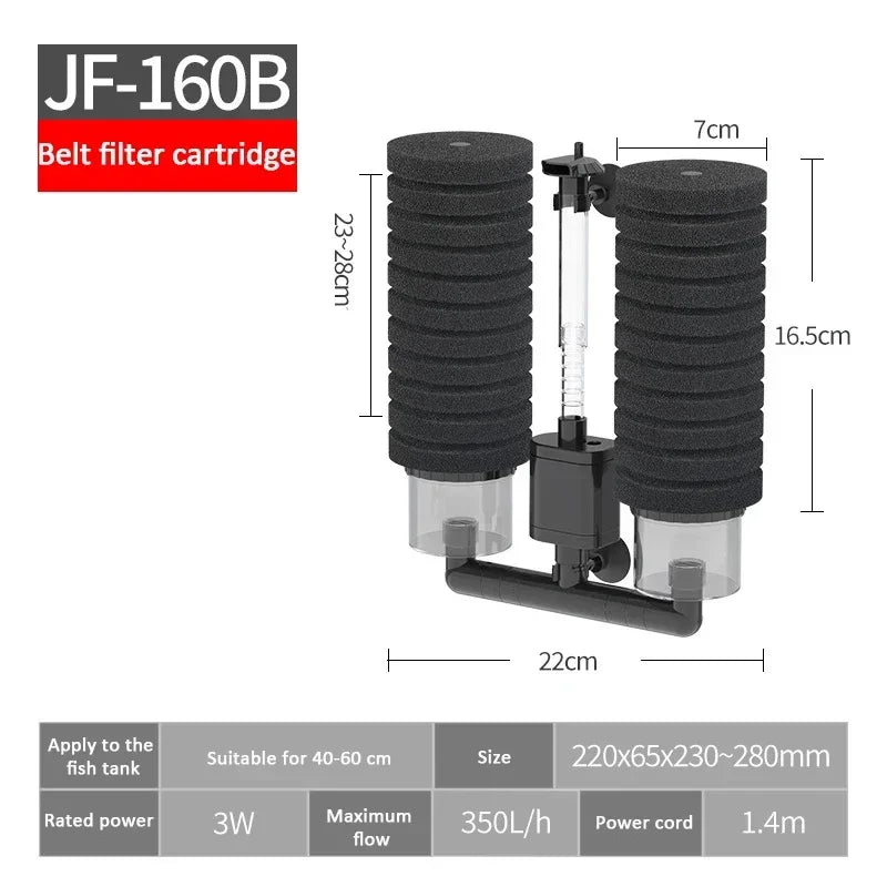 220V Aquarium Filter Fish Tank Air Pump Skimmer Biochemical Sponge Filters Fish Tanks Filtration System Aquariums Accessories