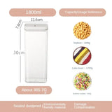 Clear Food Grade Plastic Storage Jar Airtight Seal for Kitchen Snacks Cereals Beans Kitchen Storage Organizer Kitchen Storage