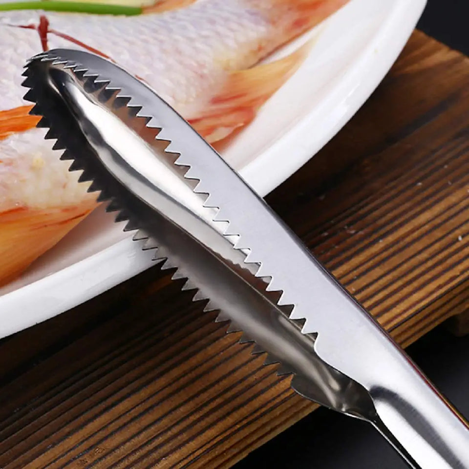 Stainless Steel Fish Scaler Remover - Sturdy Fish Scale Cleaner Descaler Tool- Reliable Fish Scale Cleaning Scraper