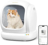 Automatic Open-Top Cat Litter Box with App Control, Safety Features, and Odor Control, Large 75L Capacity