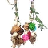 Bird Chewing Toy Funny Cotton Rope Pinecone Parrot Toys Bite Resistant Bird Tearing Toy Cockatiels Training Cage Toys For Birds