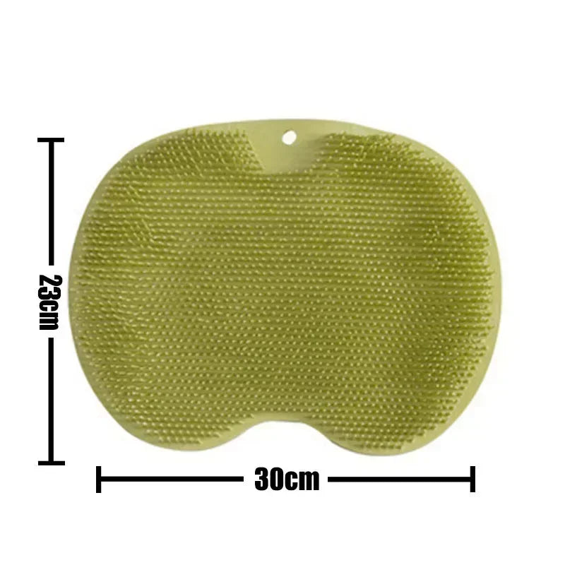 Foot Wash Mat Silicone Sponge Body Brush in The Shower Reusable Wall Mounted Back  Silicone Bath Foot Massage Pad Shower