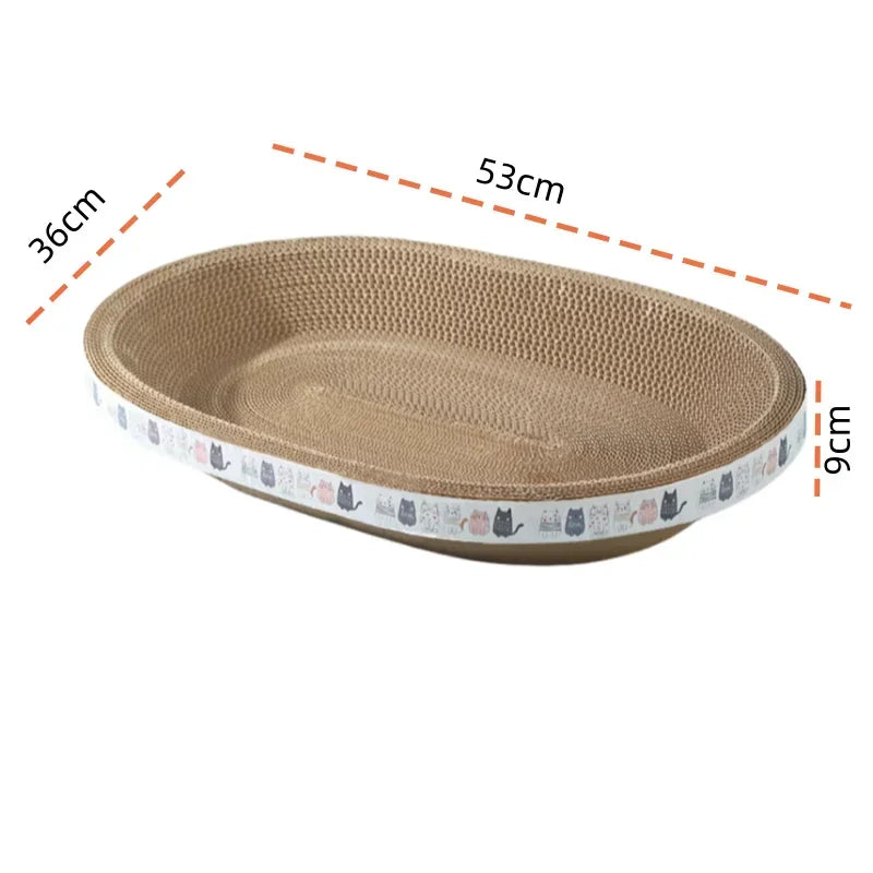 Corrugated Cat Scratcher Cat Scrapers Round Oval Grinding Claw Toys for Cats Wear-Resistant Cat Bed Nest Cat Accessories