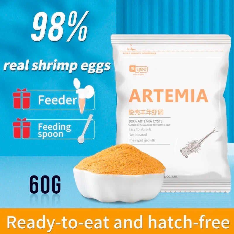 Hatching-free Brine Shrimp Fish Feed Food Decapsulated Artemia Cysts Brine Shrimp Aquarium Fish Food Artemia