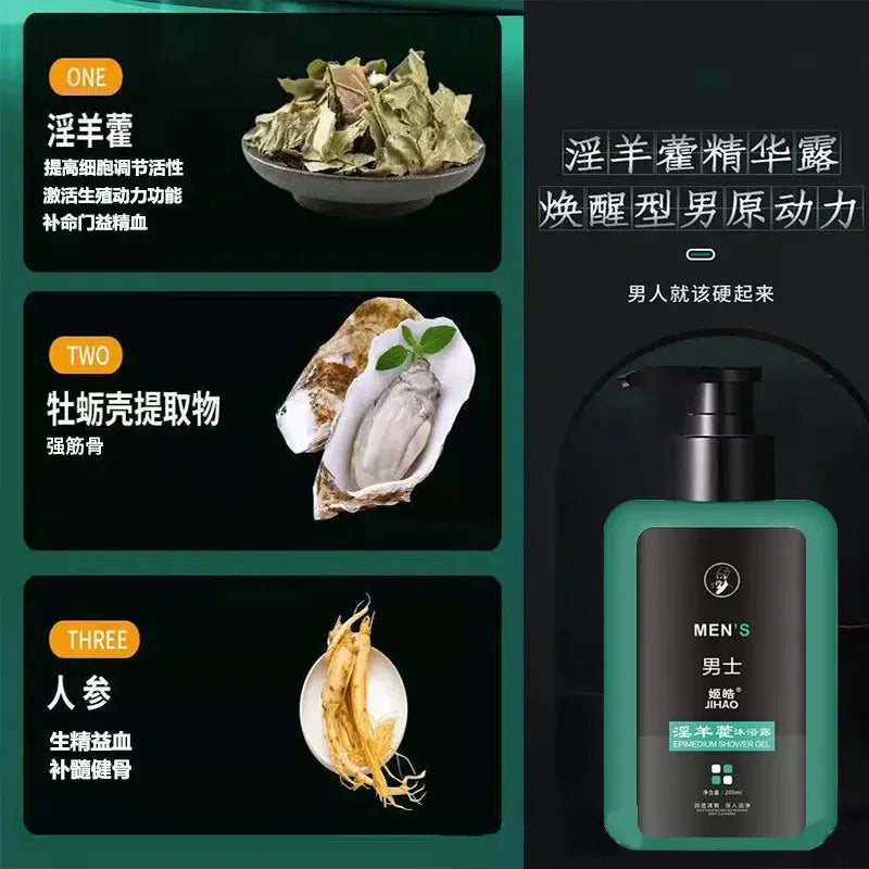 Men Body Wash Refreshing Bath Lotion Lasting Fragrance Shower Gel
