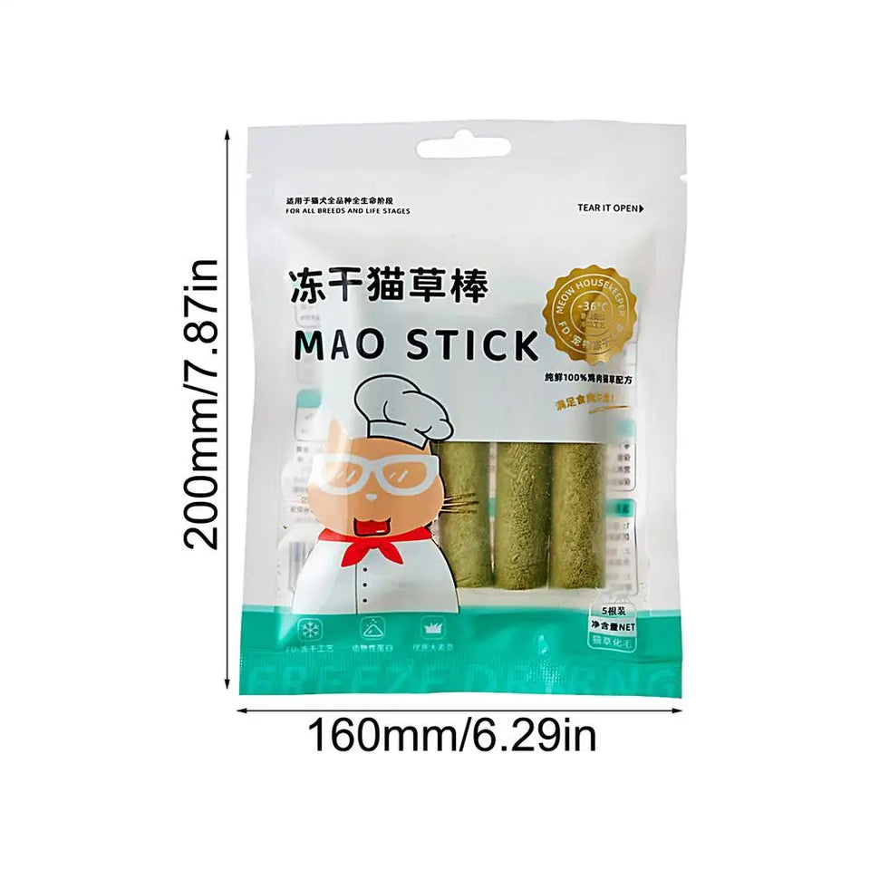 Cat Grass Teeth Grinding Stick Pet Snacks Hairball Removal Mild Hair Row Ready To Eat Baby Cat Teeth Cleaning Cat Grass Stick