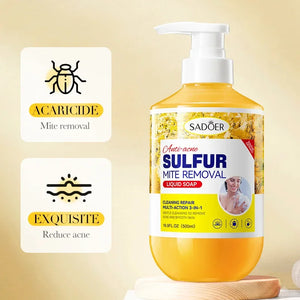 500ml Deep Cleansing Sulfur Mite Removal Body Wash Oil Control Shower Gel  Bath and Body Cleansers
