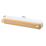 Practical Kitchen Tool Plastic Wrap Dispenser with Cutter, Adjustable Foil & Cling Film Storage Box Food Wrap Organizer